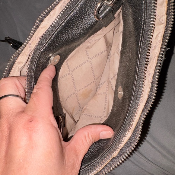 Steve Madden Black Crossbody Bag with Silver Accents - Picture 7 of 10